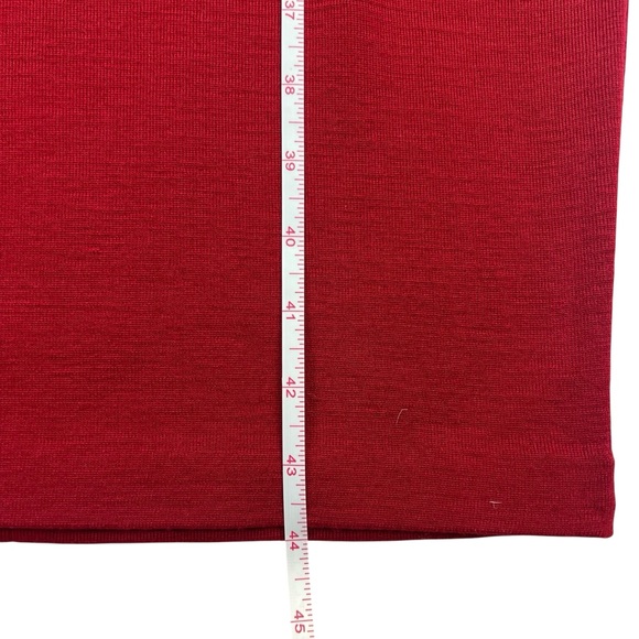 Andrea Jovine NWT 80’s Luxury 100% Wool Bodycon Dress Red Midi Vintage Size S - Picture 12 of 15